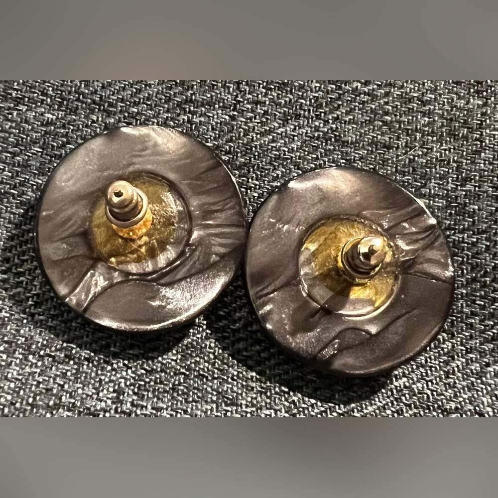 Lot Of 8 Pair Mixed Medium Retro Vintage 1980s Pierced Earrings Art Deco 80s - Picture 9 of 10